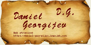 Daniel Georgijev vizit kartica